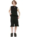 LOUIS GABRIEL NOUCHI BLACK KNITTED SHORTS