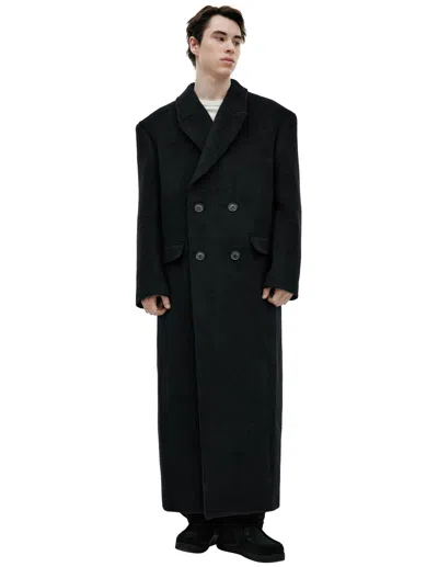 Louis Gabriel Nouchi Double-breasted Wool Coat In Black