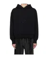 Louis Gabriel Nouchi Long-sleeved Hooded Sweatshirt In Black