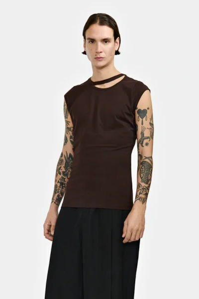 Louis Gabriel Nouchi Unisex In Lyocell Short Sleeves T-shirt In 027 Expresso