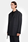 LOUIS GABRIEL NOUCHI LOUIS GABRIEL NOUCHI UNISEX WITH DOUBLE COLLAR DOUBLE BREASTED JACKET