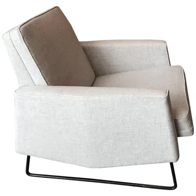Pre-owned Louis Paolozzi Prelude Armchair, Metal Frame, Grey Upholstery, 1950s In Gray