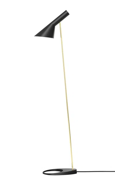 Louis Poulsen Aj Brass Floor Lamp In Black