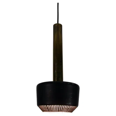 Pre-owned Louis Poulsen Brass Pendant Lamp By Vilhelm Lauritzen For Louis Poulen, 1960s, Denmark In Black