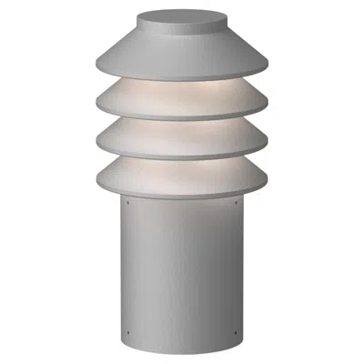 Pre-owned Louis Poulsen 'bysted Garden Short' Outdoor Bollard Light For  In Aluminum In Transparent