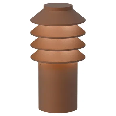 Pre-owned Louis Poulsen 'bysted Garden Short' Outdoor Bollard Light For  In Corten Red