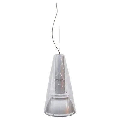 Pre-owned Louis Poulsen Lp Charisma King Cone Pendant With Plexi Shell & Silver Interior