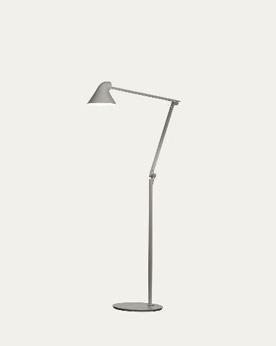 Louis Poulsen Njp Floor Lamp In Light Aluminum Grey
