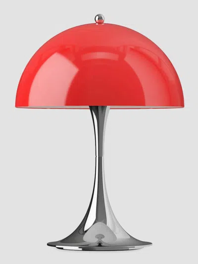 Louis Poulsen Panthella 250 Portable Original Chrome Lamp In Red