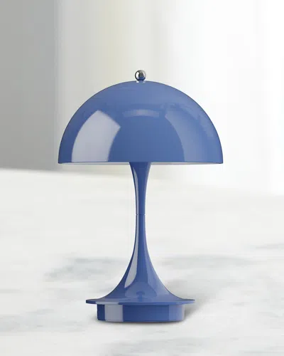 Louis Poulsen Panthella Portable Acrylic Table Lamp, 10" In Blue