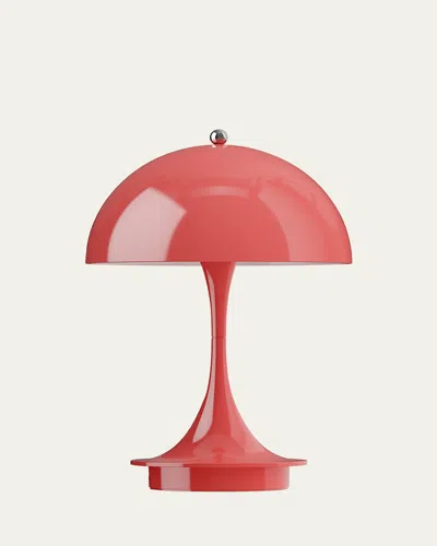 Louis Poulsen Panthella Portable Acrylic Table Lamp, 10" In Coral