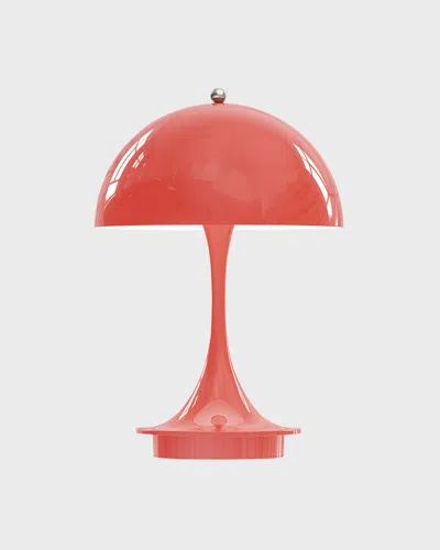 Louis Poulsen Panthella Portable Metal Lamp, 9" In Coral