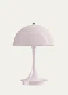 Louis Poulsen Panthella Portable Metal Lamp, 9" In Pale Rose Acrylic