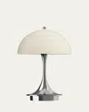 Louis Poulsen Panthella Portable Metal Table Lamp, 10" In Chrome Beige