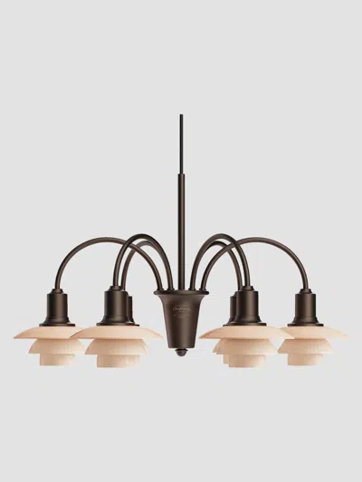 Louis Poulsen Ph 1/1 Aged Brass 6-light Chandelier