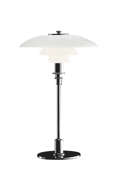 Louis Poulsen Ph 3/2 Glass Table Lamp In Metallic