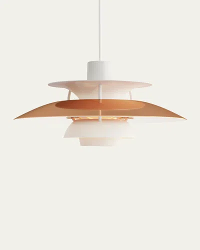 Louis Poulsen Ph5 Spun Tiered Three Shade Metal Pendant Light In Brown