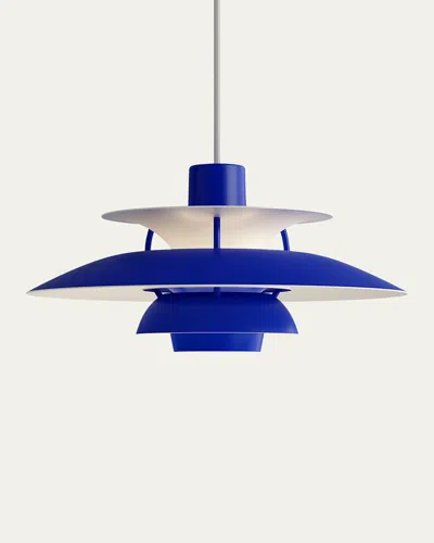 Louis Poulsen Ph 5 Mini Pendant Light, 12" In Blue
