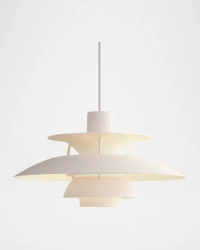 Louis Poulsen Ph 5 Mini Pendant Light, 12" In Monochrome Pale Blush
