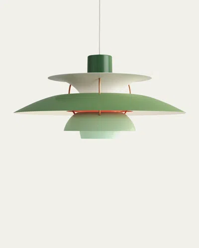 Louis Poulsen Ph5 Spun Tiered Three Shade Metal Pendant Light In Green