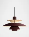 Louis Poulsen Ph 5 Pendant Light, 11" In Monochrome Burgundy