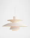 Louis Poulsen Ph 5 Pendant Light In Monochrome Pale Blush