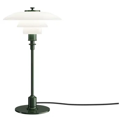 Pre-owned Louis Poulsen Poul Henningsen 'ph 2/1' Glass Table Lamp In Glossy Deep Green For