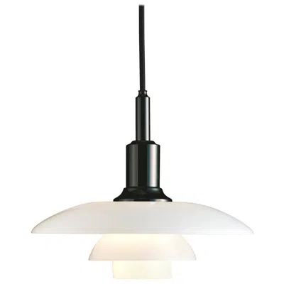 Pre-owned Louis Poulsen Poul Henningsen 'ph 3/2' Glass Pendant For  In Black Metallized