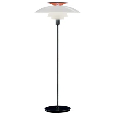Pre-owned Louis Poulsen Poul Henningsen 'ph 80' Floor Lamp In Red And Chrome For
