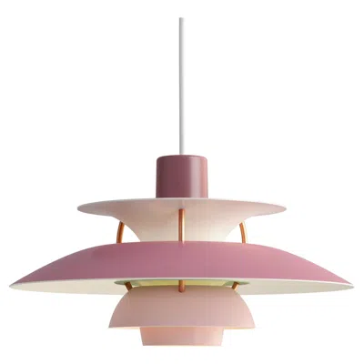 Pre-owned Louis Poulsen Poul Henningsen Rose Ph5 Mini Pendants For  In Red