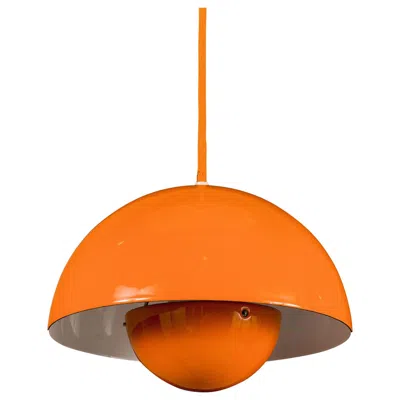 Pre-owned Louis Poulsen Verner Panton 1´st. Edition Flowerpot Pendant Light For , Denmark In Orange