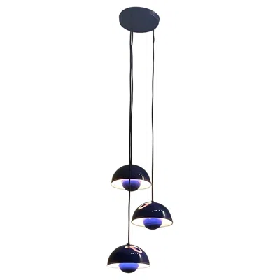 Pre-owned Louis Poulsen Verner Panton Flower Pot Chandelier By  In Black