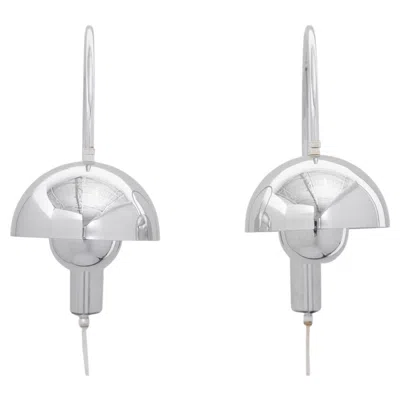Pre-owned Louis Poulsen Verner Panton Sconces In Chrome From The Flower Pot Series Wall Mount 1960s In Transparent
