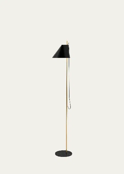 Louis Poulsen Yuh Brass Floor Lamp In Brass/black