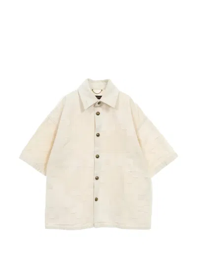 Pre-owned Louis Vuitton 00s Damier Short-sleeve Shirt In Neutral