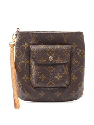 Pre-owned Louis Vuitton 00s Monogram Pouch In Brown