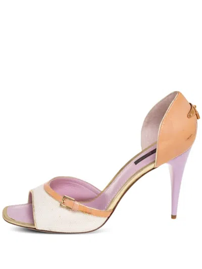 Pre-owned Louis Vuitton 100mm D'orsay Pumps In White