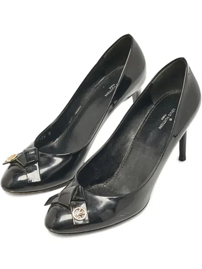 Pre-owned Louis Vuitton Leather Bow Pumps In Black