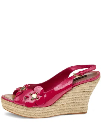 Pre-owned Louis Vuitton 100mm Leather Sandals In Pink