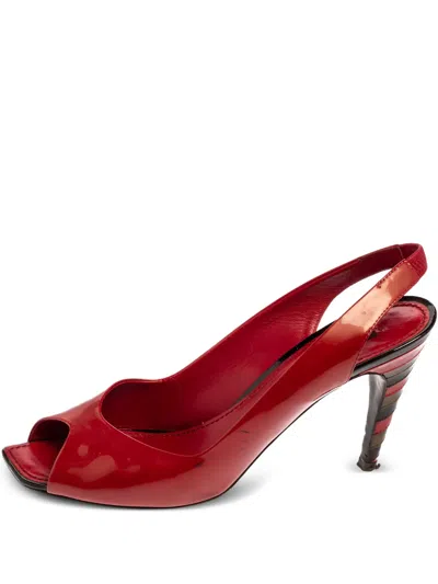 Pre-owned Louis Vuitton 100mm Leather Slingback Pumps