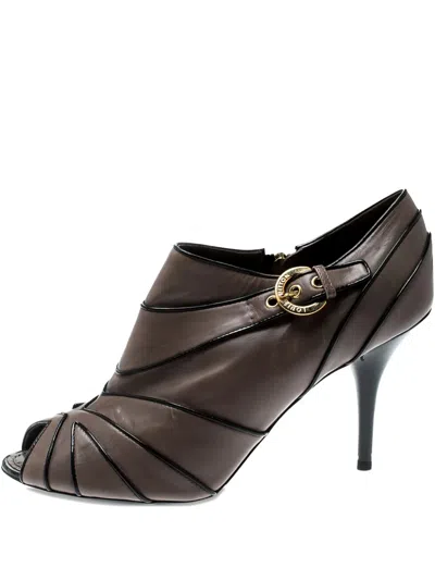Pre-owned Louis Vuitton 100mm Marlene Pumps In Gray
