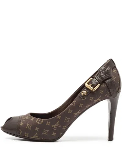 Pre-owned Louis Vuitton 100mm Monogram Pumps