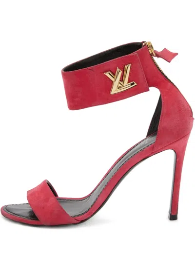 Pre-owned Louis Vuitton 105mm Twist Suede Sandals