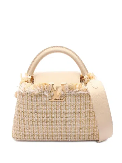 Pre-owned Louis Vuitton 10s Capucines Bb Tote Bag In Neutral