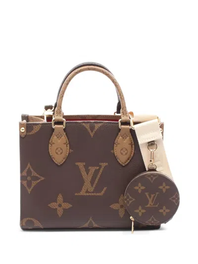 Pre-owned Louis Vuitton 10s Pm Onthego Tote Bag In Brown