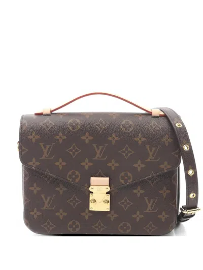 Pre-owned Louis Vuitton 10s Pochette Métis Mm Handbag In Brown
