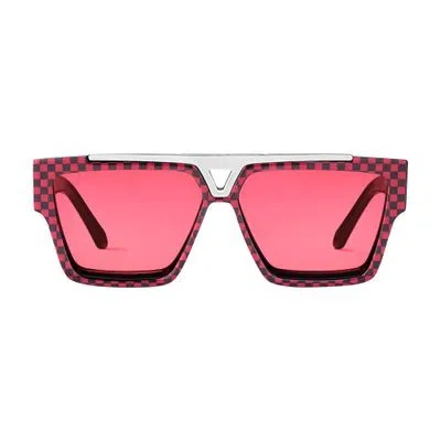 Louis Vuitton 1.1 Evidence Damier Pop Sunglasses In Red