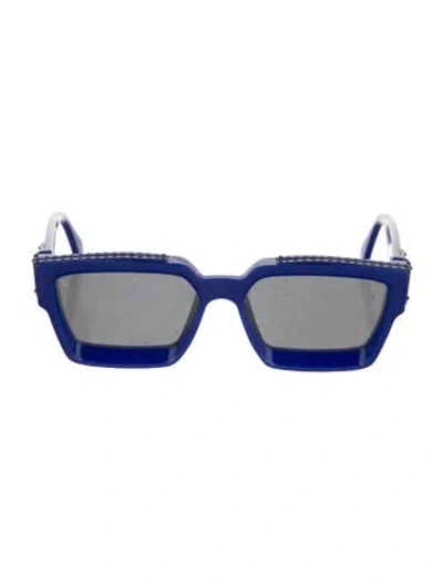 Pre-owned Louis Vuitton 1.1 Millionaires Monogram Pattern Sunglasses In Blue