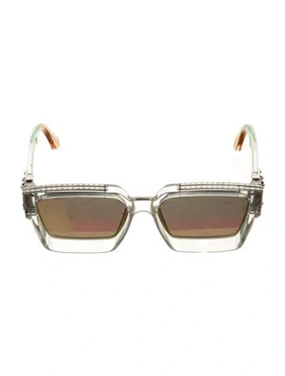 Pre-owned Louis Vuitton 1.1 Millionaires Square Sunglasses In Clear