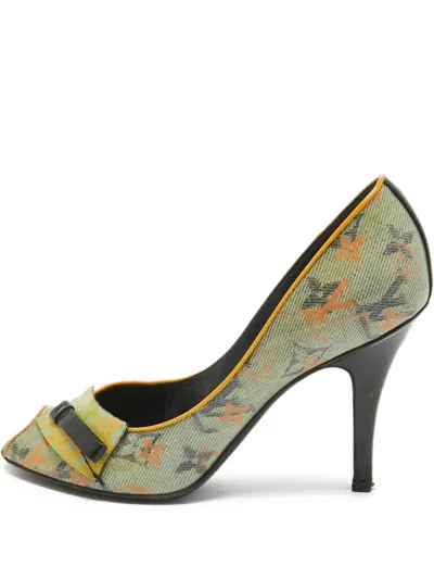 Pre-owned Louis Vuitton 110mm Monogram-canvas Pumps
